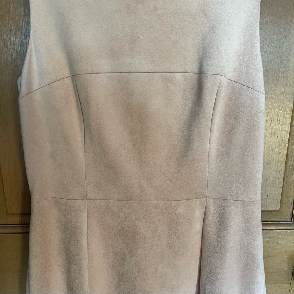 NWOT Calvin Klein Sleeveless Faux Suede Fit and Flair Dress Size 8 - Picture 8 of 9